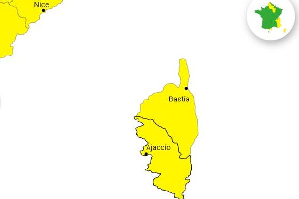 La Corse est en alerte jaune vents toute la journée du mardi 16 avril.