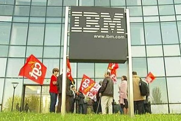 Le mois dernier les salariés d'IBM à Montpellier avaient manifesté contre le plan social.