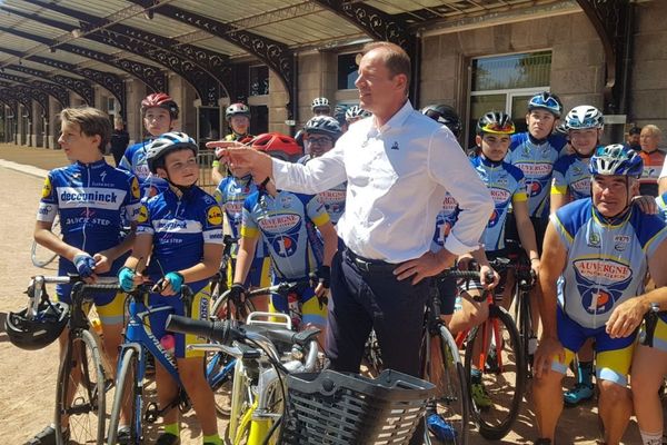 Christian Prudomme, directeur du Tour de France, était à Châtel-Guyon, dans le Puy-de-Dôme, samedi 11 juillet.