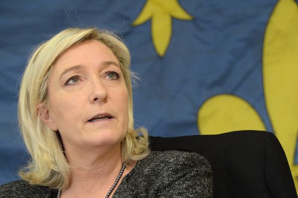 Marine Le Pen à Angers en mai 2014.