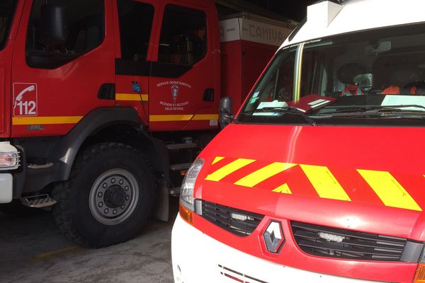 Des véhicules d'intervention des pompiers de Brioux-sur-Boutonne (79).