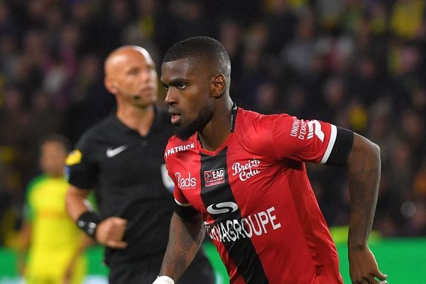 Le milieu de terrain guingampais Razza Camara, lors d'un match contre Nantes - 21/10/2018