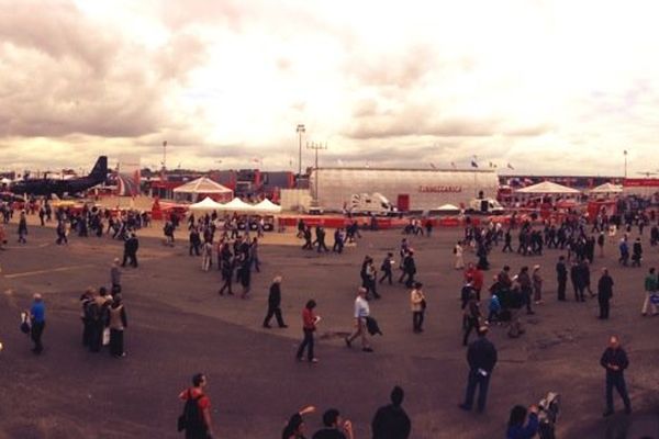 Le Salon du Bourget, vendredi 21 juin 2013, journée d'ouverture au public.