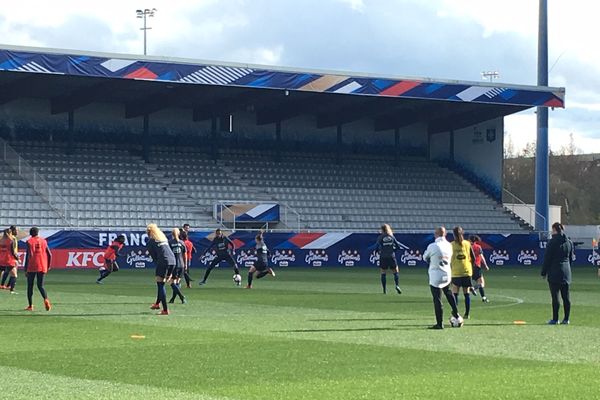 Les Bleues à l'entraînement ce mercredi 3 avril.