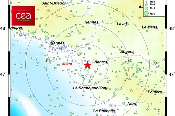 Les séisme a été ressenti au sud-est de Saint-Père-en-Retz