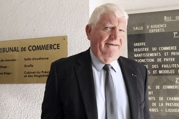 Laurent Spanghero, soulagé, à la sortie du tribunal de commerce de Perpignan