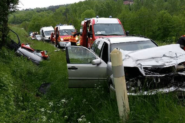 Un choc violent entre 2 véhicules 