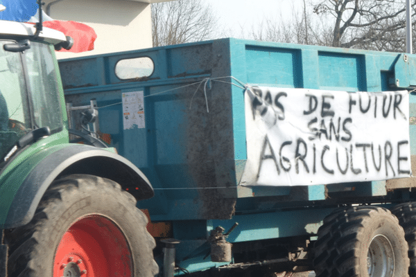 Manifestation des agriculteurs près de Bordeaux le 26/02/2016