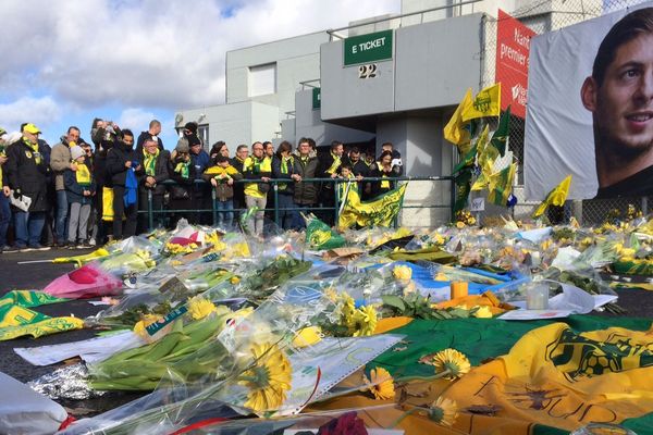 L'hommage à Sala à La  Beaujoire de Nantes, le 10 février 2019