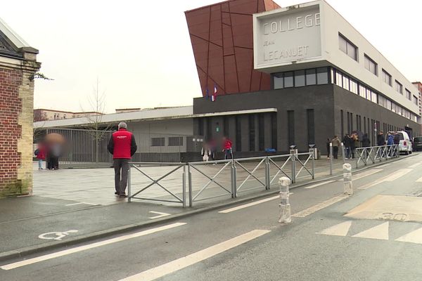 Opération "collège video" au lycée Jean Lecanuet à Rouen mardi 26 mars 2024.