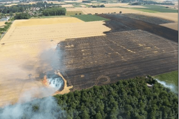 A Simencourt, environ 40 hectares de champs brûlés et 76 hectares ont été préservés.