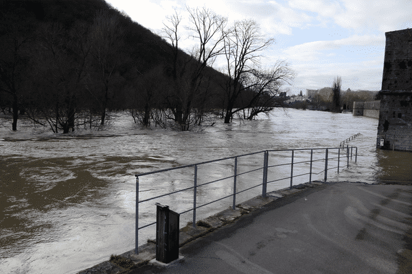 Besançon, janvier 2018 : le Doubs en crue