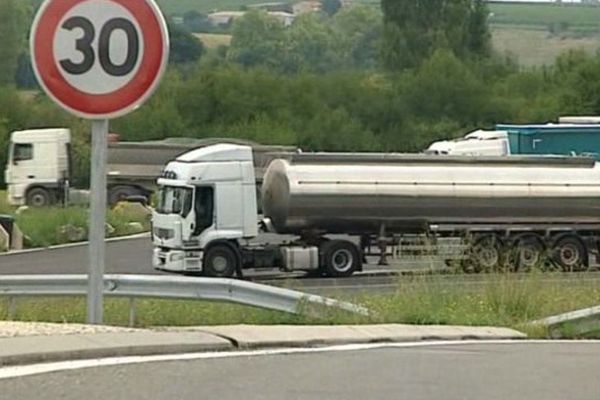 L'aire de repos de Pont à Brac dans le sud de la Charente où le chauffeur a été foudroyé.