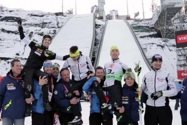 L'équipe de France, deuxième par équipe sur le site pré-olympique de Sotchi en Russie