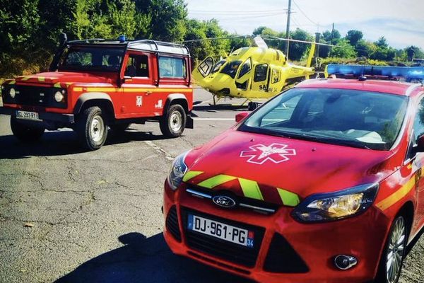 Les véhicules d'interventions des pompiers de l'Hérault.