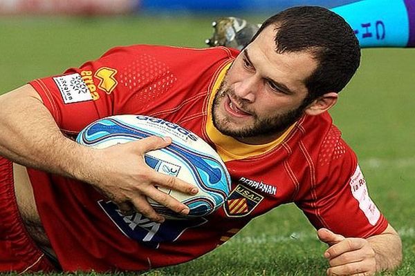 Charles Géli - joueur de l'USAP passé au MHR en 2012 - archives