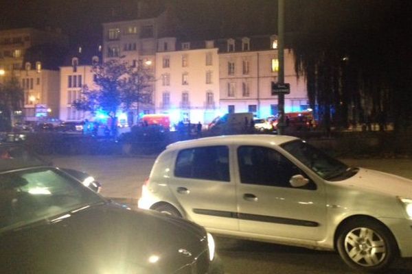 Les secours et la police mobilisés quai Saint-Cast à Rennes