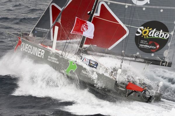 Yann Elies, skipper du monocoque Imoca Queguiner-Leucemie Espoir