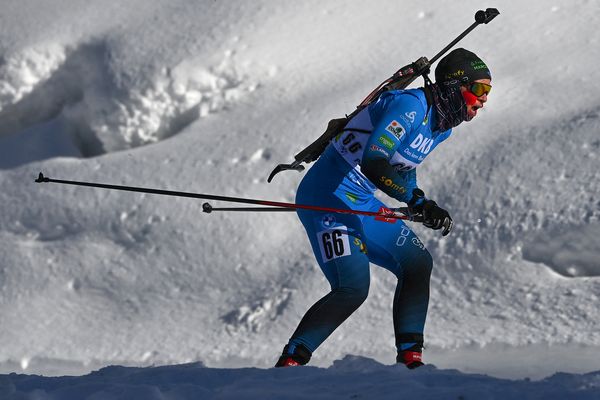 Anaïs Bescond aux championnats du monde de Pokljuka (Slovénie) le 13 février 2021