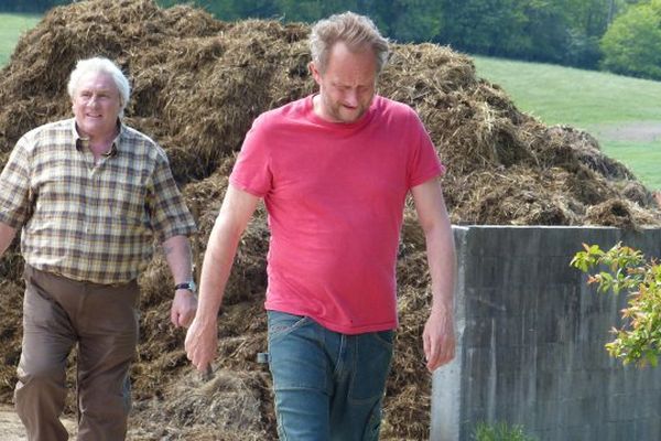 Gérard Depardieu et Benoît Poelvoorde en tournage en Charente pour "Saint Amour".