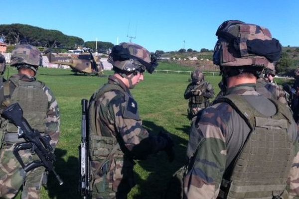 Mission d'entraînement  des parachutistes de Castres à Collioure