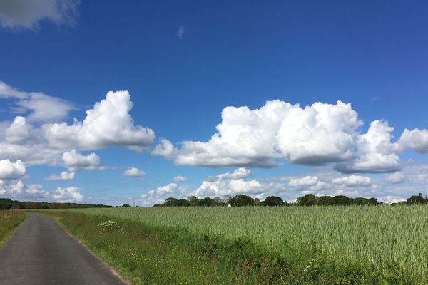 ciel bleu campagne