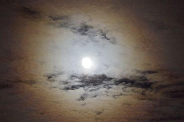 Vos photos illustrent la météo "lune cerclée, pluie assurée" dit le dicton, photo prise par Odile le 23 novembre soir.