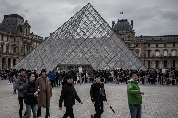 La pyramide du Louvre, le 4 mars dernier.