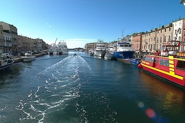 La ville de Sète et son port sur la méditerranée dans l'Hérault