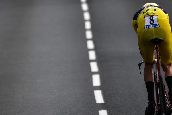 Le coureur britannique Geraint Thomas lors de la 20e étape du Tour de France 2018, le 28 juillet 2018.