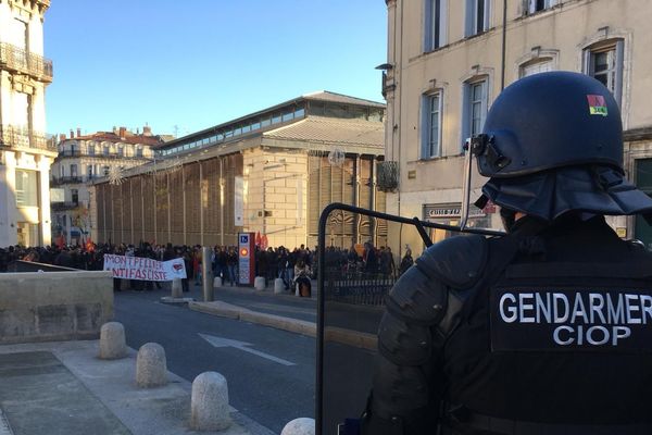 A Montpellier, les antifascistes se sont rassemblés pour protester contre le meeting de la Ligue du Midi - 11 novembre 2019 