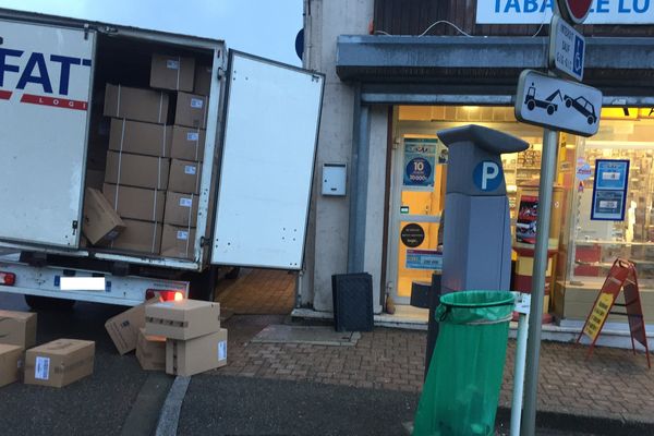 Le camion braqué à Oyonnax 