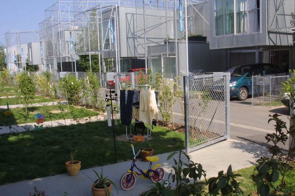 Logements sociaux dans la cité Manifeste à Mulhouse.