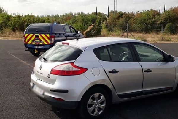 A.75 : La voiture du cambrioleur abandonnée en panne sèche sur un parking - 25 septembre 2018.