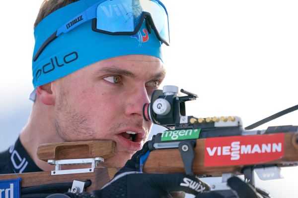 Emilien Jacquelin à Hochfilzen le 15 décembre.