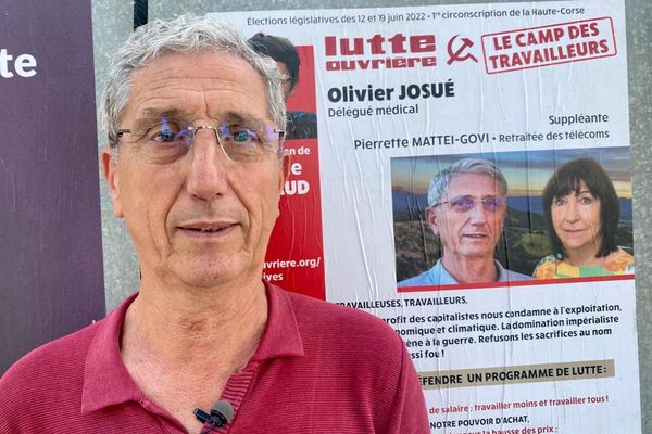 Olivier Josué est le candidat Lutte Ouvrière dans la première circonscription de Haute-Corse.