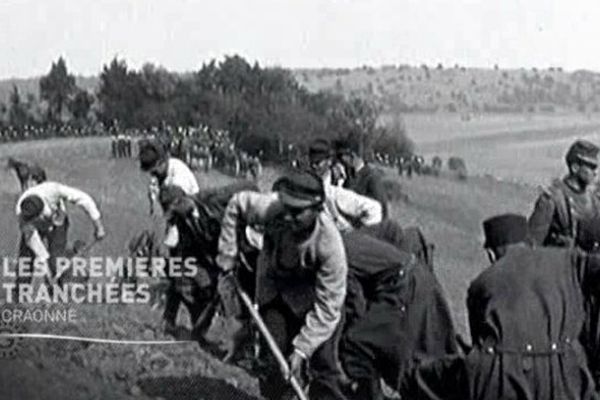 Les premières tranchées dans l'Aisne