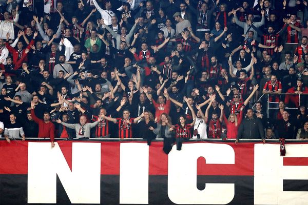 Les supporters de l'OGC Nice, le 21 octobre 2018, lors d'un match contre l'OM. 