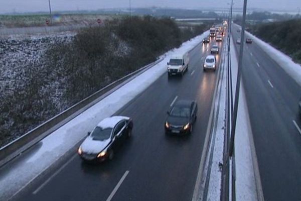 Le périphérique de Caen ce jeudi matin