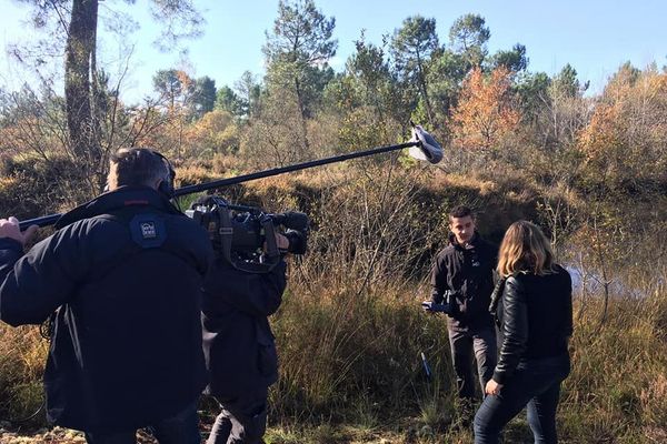 Tournage dans la réserve d'Arjuzanx dans les Landes 