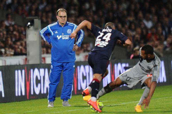 Marcelo Bielsa entraineur de l'OM en avril 2015.