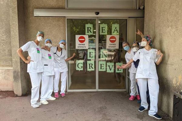 Grève du service de réanimation de l'hôpital Edouard Herriot à Lyon le 11/05/2021 (archive)