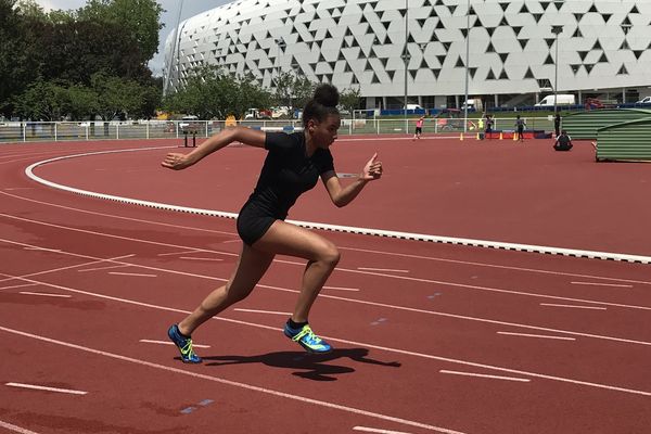 Théa Bonneau en plein effort