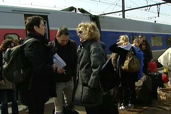 Une partie des membres du jury du Festival International du Film Policier de Beaune sont arrivés en Côte d'Or en TGV