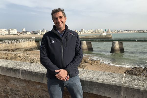 Antoine Mermod, président de la classe Imoca, le 6 novembre 2020 aux Sables d'Olonne