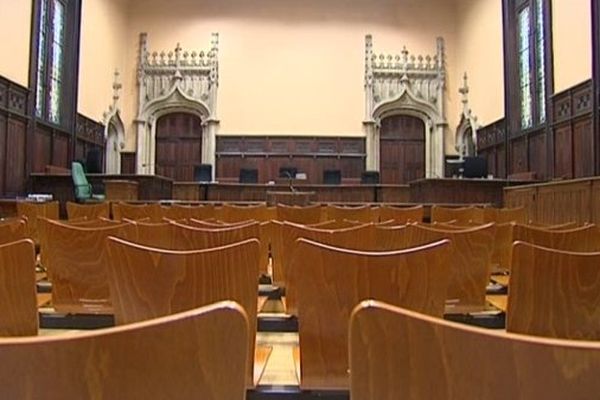 La salle des audiences correctionnelles au palais de justice de Rouen