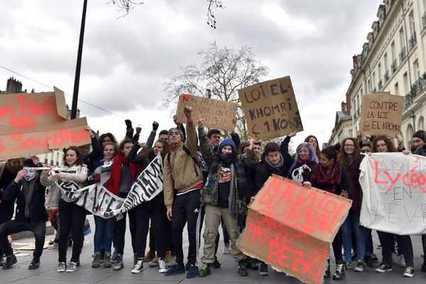 Manifestation contre la loi El Khomry le 9 mars dernier à Nantes