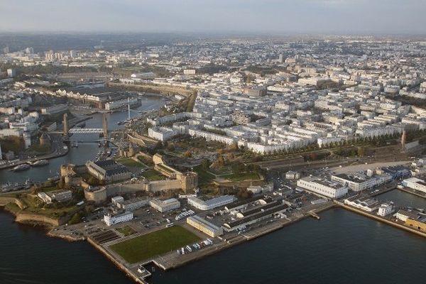 Vue aérienne de Brest