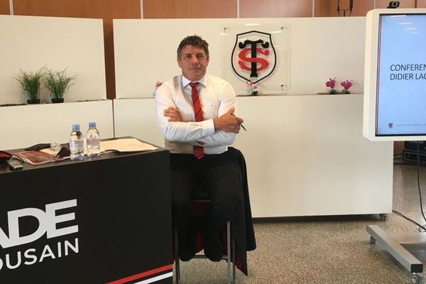 Le président du Stade Toulousain Didier Lacroix lors de sa conférence de presse de rentrée. 