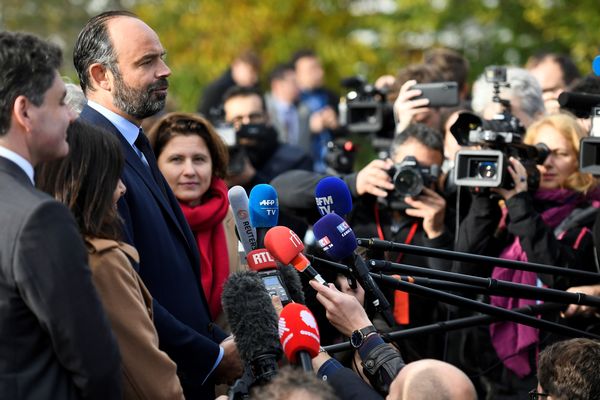 Edouard Philippe devant la presse (Archives)